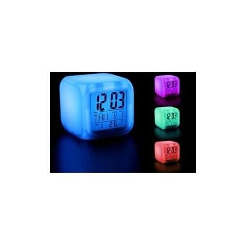 Original Boutique Color Changing Cube clock desk clock relogio de mesa настольные часы reloj de escritorio