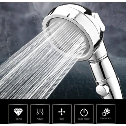 Portable Universal Bathroom Hand Held High Pressure Shower Head Pressurized 360° 3 In 1 Adjustable Shower Hand Shower Head
