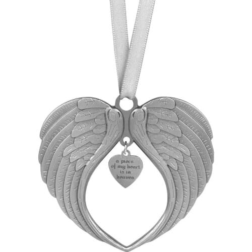 Christmas Ornaments Angel Wings A Piece Of My Heart Is In Heaven Ornament For Christmas Tree Double Sided Memorial Ornament