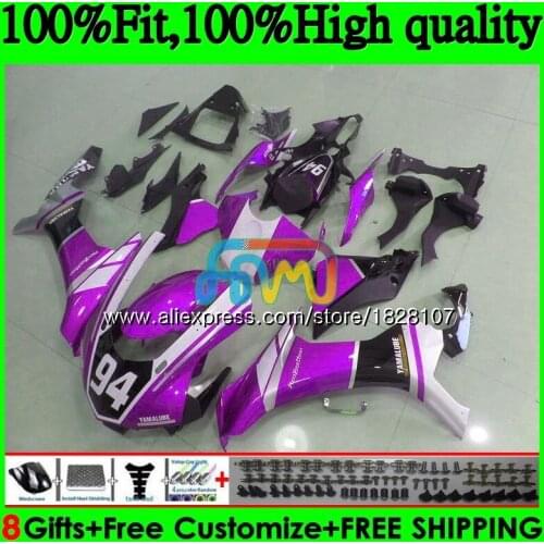 Rose white OEM Injection For YAMAHA YZF R1 1000 YZFR1 15 16 17 129BS.68 YZF-1000 YZF R 1 YZF1000 YZF-R1 2015 2016 2017 Fairing