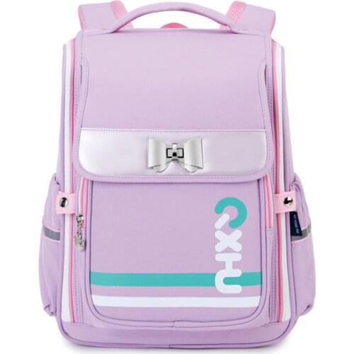 Children Hard Shell School Bags Student Orthopedics Backpack Girls Stripe Rucksack Satchel High Capacity New Boys Shoulders Bag