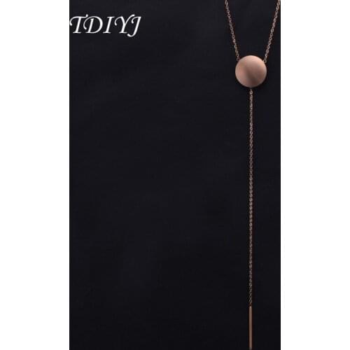 TDIYJ Jewelry 45cm Arched Round Blank Plate Pendant Necklace for Women Necklace Jewelry