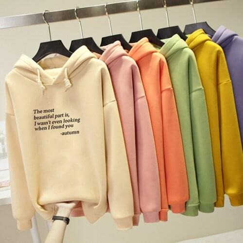 English Letter Print Punk Sweatshirt Warm Streetwear Kpop Pullover Fleece Harajuku Oversized Hoodie Womens Jacket Literary