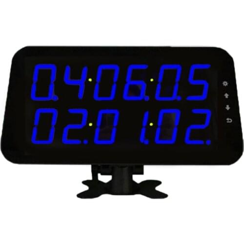 Ycall New Touch Screen Restaurant Call Device Electronic Number Display System Wireless Calling Display K-4-F-blue