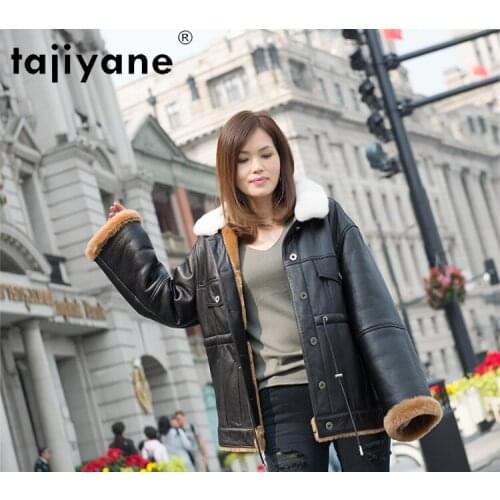 Winter Women Coats 2021 Real Fur Coat Female Natural Mink Fur Collar Clothes Genuine Wool Jackets mujer parkas TN590