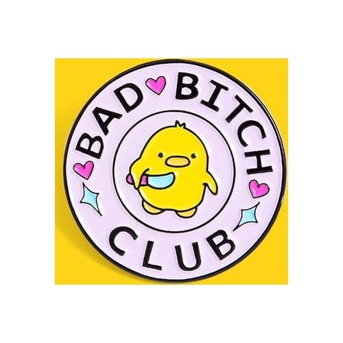 Dear-you Hard enamel pin badge creative wei than knife duck gold brooch fashion cartoon animal backpack lapel pins jewelry gifts