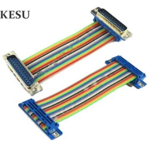 1pcs/lot 25 Pin DB25 Ribbon Flat Cable RS232 DB25 Male to Female M-M F-F DIDC DR25 COM Connector Adapter Cable 30cm