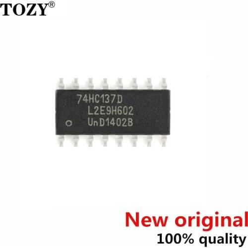 10pcs / lot new original 74hc137d, 653 soic-16 3 to 8-wire decoder / demultiplexer; invert
