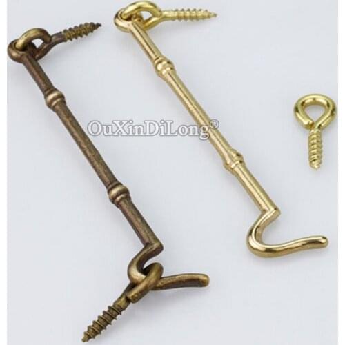 Retro Vintage 10PCS European Solid Brass Door Bolts Slide Bolts Gate Latch Door Bolts Gate Latch Door Lock Barrel Bolt