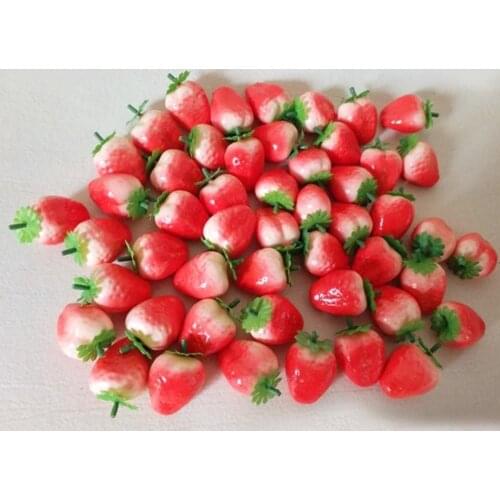 100pcs 2.5cm mini size artificial Plastic Fake Fruit artifical strawberry fruit&artificial plastic fake simulated strawberr