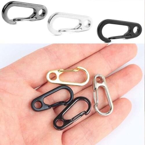 5 Pcs Mini Spring Fastener Outdoor Gadget Key Ring Ring Mountaineering Simple Quick Fastener Carabiner Grappling Hook
