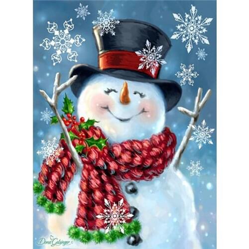 5D Diy Diamond Embroidery Christmas snowman snowflake Diamond Painting Full Square Mosaic Rhinestone painting Kitchen Decor C327