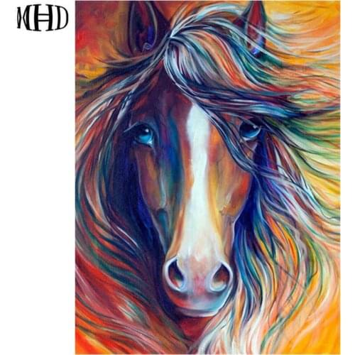Full Square / Round Horse 5d diy Diamond Embroidery Diamond Painting 3D Diamond Cross Stitch Home Decor Art Painting Horse