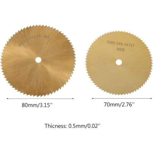 New 70/80mm HSS TI-coated Circular Saw Blade Metal Woodworking Plastic Cutting 6mm