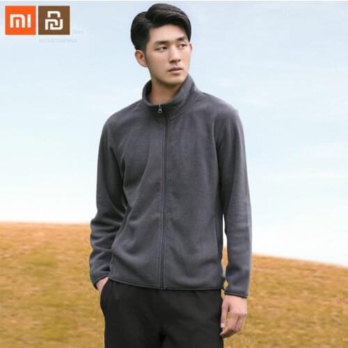Xiaomi mijia Cottonsmith mens fleece zipper jacket warm delicate soft loose mens sportswear winter jacket smart home