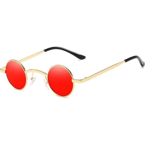 Small Round Steampunk Sunglasses Men Women Metal Brand Designer Sun glasses Retro Vintage High Quality oculos de sol