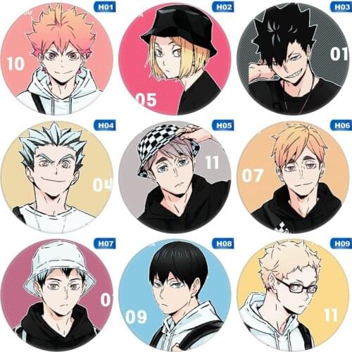 Trendy Anime Haikyuu!! Cosplay Party Pin Button Brooch Japan Anime Collection Badge For Backpacks Clothes