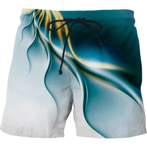 Printed 3d beach pants Mens Swim Shorts Surf Wear 3d digital beach pants Geometric pattern harajuku beach shorts board shorts
