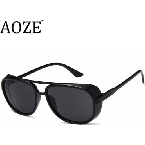 AOZE Tony stark Sunglasses Men Rossi Coating retro Vintage Designer Sunglasses UV400 Oculos Masculino Gafas de 2146
