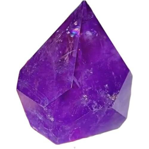 Natural Amethyst Single Tip Healing Home Decoration Energy Crystal
