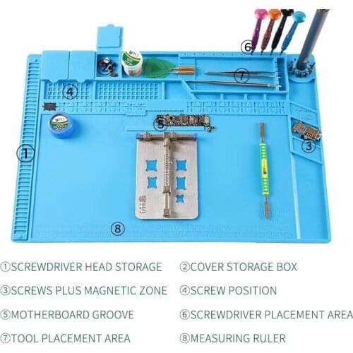 Newest 45-30 big size Heat-resistant Mat BGA Soldering Station Repair Insulation Pad S-160C Insulator Pad Maintenance Platform