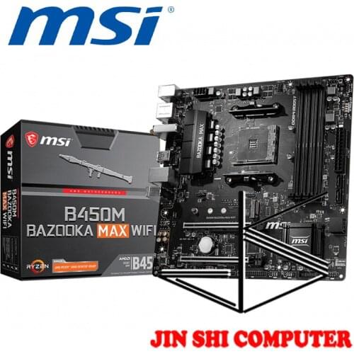 NEW MSI B450M BAZOOKA MAX WIFI SOCKET AM4DDR4 Boost Audio Boost PCI-E Steel Armor Turbo M.2 and USB 3.2 Gen1 connector