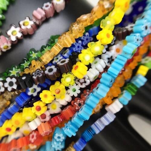 NEW ARRIVAL IRREGULAR MULTIFLOWER LAMPWORK BEADS SMALL FLOWER GLASS BEAD SEED BEAD LOOSE BEADS FOR JEWELRY