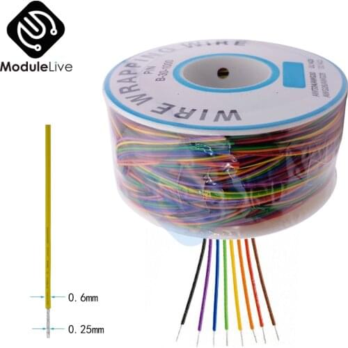 Wrapping Wire Cable 280M 30 AWG B-30-1000 AWG30 Cable Breadboard Jumper Colored Insulation Insulate 8 color