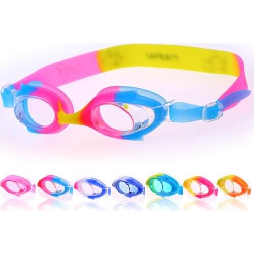 Cute Cartoon Fish Children Kids Boys Girls Silicone Gel Waterproof Anti Fog Swim Pool Swimming Goggles Glasses Eyewear W/ Case