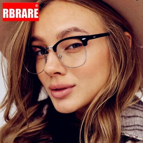 RBRARE Half Frme Metal Sunglasses Women Luxury Brand Designer Sun Glasses Classic Mirror Sun Glasses Vintage Oculos De Sol Mujer