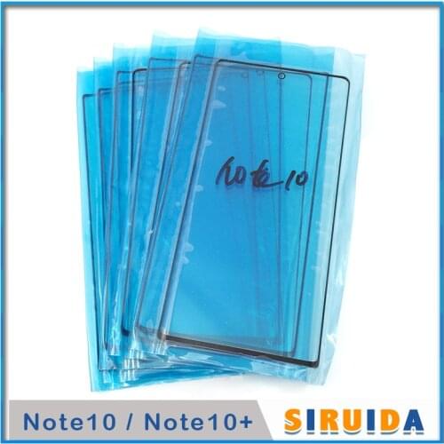 10pcs TOP Quality Front Glass Lens For Samsung Galaxy Note 10 Note10 N970 N970F N970U Touch Screen Outer Glass Panel Replacement