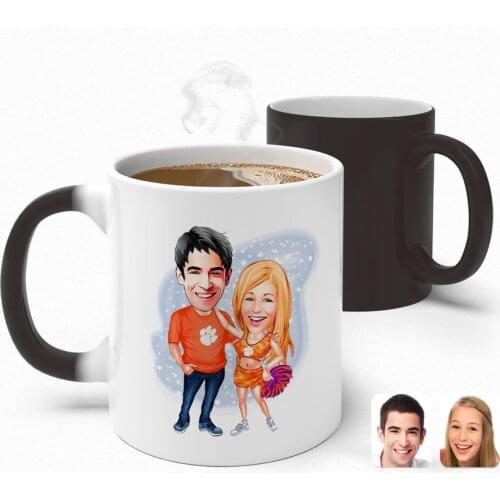 Personalized Valentine Caricature Of Magic Mug Bardak-54