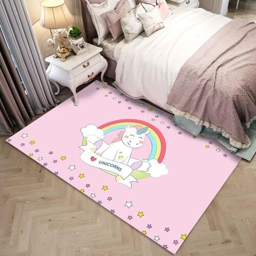 Christmas Decorate Large Carpet Pink Rainbow Unicorn 3D Printed Carpets For Living Room Room Xmas Bedroom Area Mat/Rug Rugs Kids