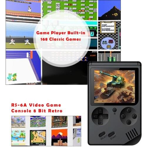 Hot Sale Handheld Game Players Classic Delicate RS-6A 3 inch TFT LCD Handheld 8 Bit Retro Game Player Console Support TV Output