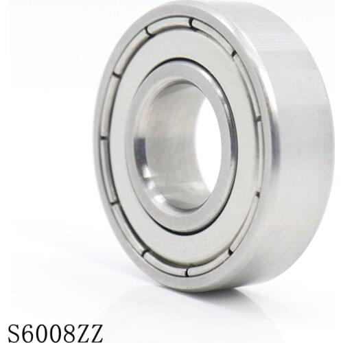 S6008ZZ Bearing 40*68*15 mm ( 2PCS ) ABEC-1 S6008 Z ZZ S 6008 440C Stainless Steel S6008Z Ball Bearings