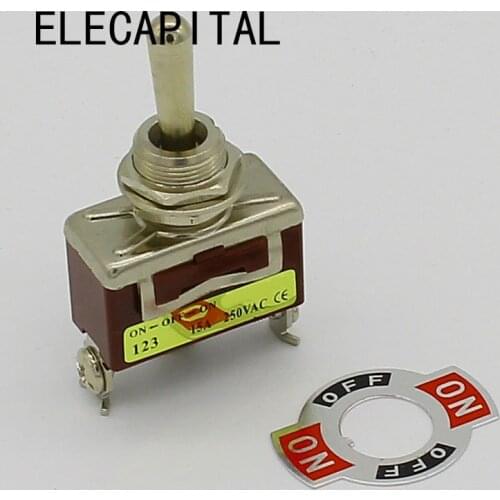Silver Contacts high quality 3 screw momentary toggle switch,(ON) OFF (ON) spring return