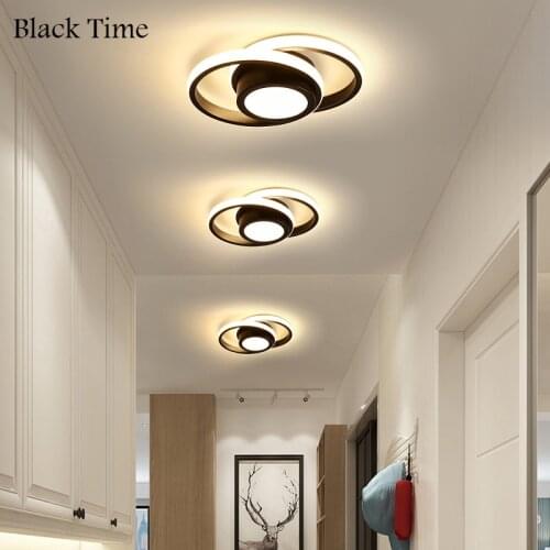 Black White LED Ceiling Light For Bedroom Living Room Aisle Lamps Corridor Light Balcony Light Home Indoor Lighting Ceiling Lamp