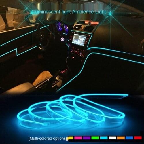 LED Strip Car Accessories Interior Lighting Ambient Door Decoration Free Bar Safety Warning Strobe Signal Lamp 1M/2M/3M/4M/5M
