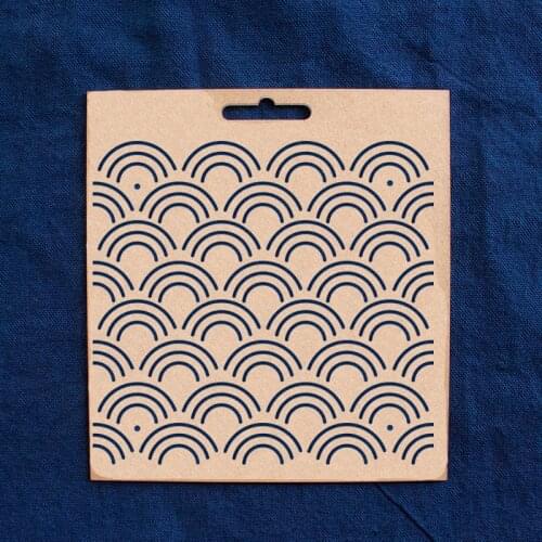 20*20cm big size Vintage wave transparent costura Embroidery quilt line template, patchwork ruler plotting board