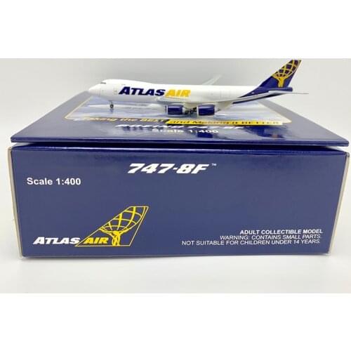 1:400 B747-8F Dreamlifter ATLAS AIR airlines with wheels landing gears metal alloy aircraft plane collectible display model