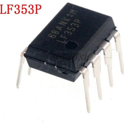 10PCS LF353P DIP8 LF353N DIP-8 TI JFET-INPUT DUAL OPERATIONAL AMPLIFIER LF353 DIP