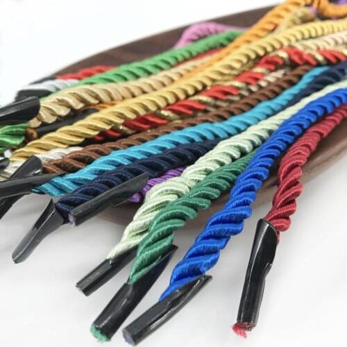 100 pieces 35cm Long 5mm 3 Shares Twisted Cotton Nylon Cords DIY Handbag Rope Craft Braided Decoration Rope Accessories