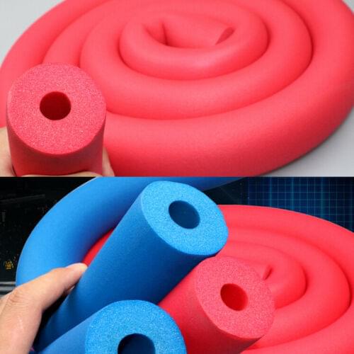 2M Length Red/Blue 6-25mm Thickness 15mm Thermal Insulation Pipe Sponge Foam Rubber Tube Cover