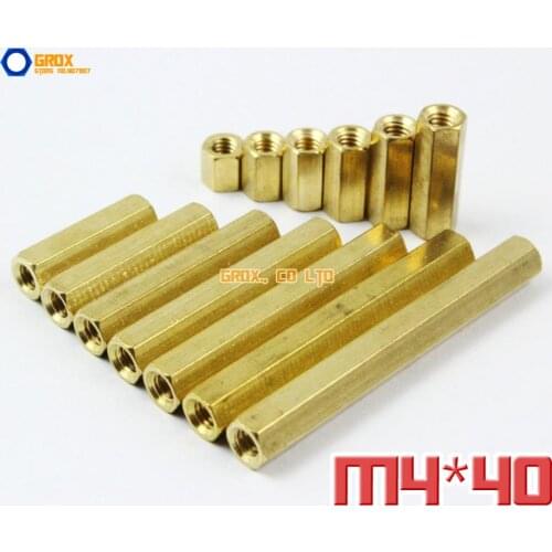 25 Pieces Brass M4 x 40mm Female PCB Motherboard Standoff Spacer