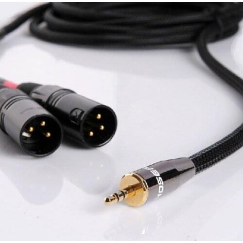 3.5mm two audio line male to male speaker wire the two XLR extension cord mixer line