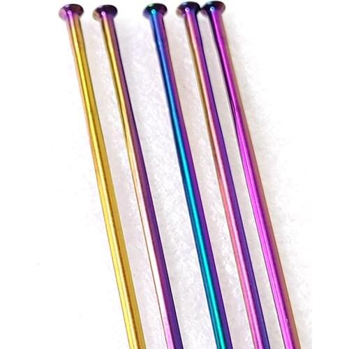 5pcs/lot New Rainbow Pillar Aero Wing 20 straight pull spokes 14G stainless steel rays No Cutting original Road MTB bicycle part