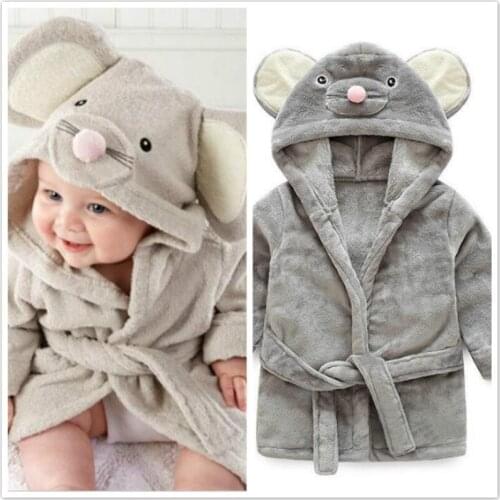 Boy Girl Animal Hooded Bath Towel Baby Children Bathrobe Toddler Blanket Soft Comfortable Clothes Gift Infant Bathing0-4years