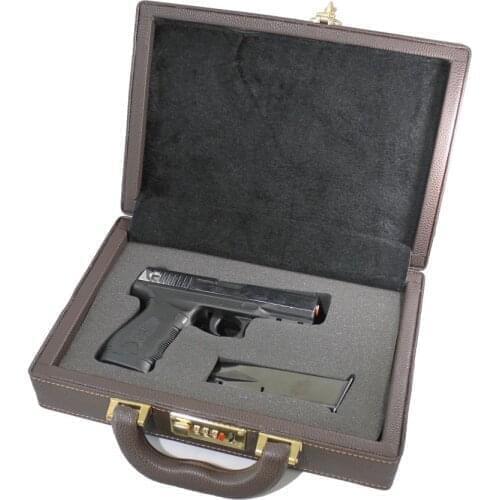 Browning Hi Power Handmade Password Locked Leather Plated Wooden Gun Box Bond Style