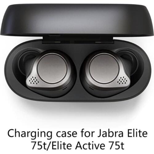 Wireless Earphones Charging Case for Jabra Elite 75t/Elite Active 75t Bluetooth-compatible Earbuds Box Dust-Proof Protector