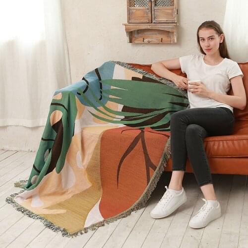 Decorative Sofa Cover Wall Tapestry Nap Blanket Picnic Mat Adult Travel Airplane Knitted Blankets